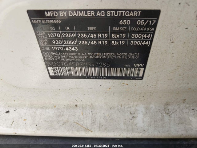 Mercedes-Benz GLA 250 2018 WDCTG4EB7JJ397285 Image 9