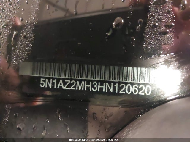 Nissan MURANO SL 2017 5N1AZ2MH3HN120620 Image 9