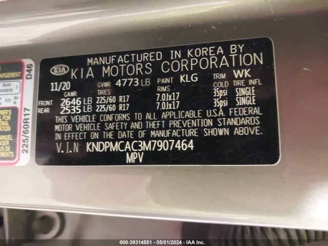 KIA Sportage Lx 2021 KNDPMCAC3M7907464 Image 9