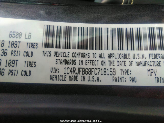 Jeep Grand Cherokee Limited 2015 1C4RJFBG8FC718159 Image 9