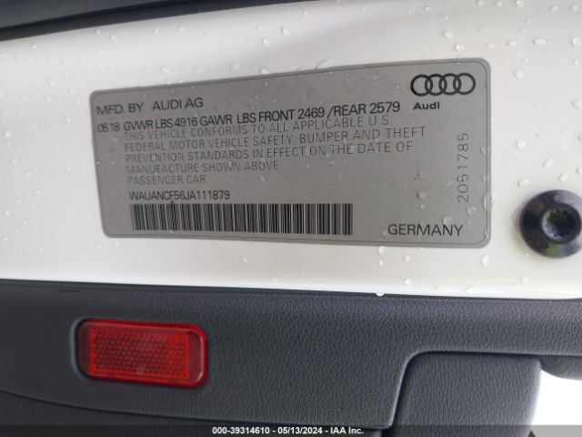 WAUANCF56JA111879 Audi A5 2.0t Premium