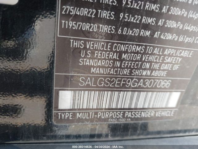 SALGS2EF9GA307066 Land Rover Range Rover 5.0l V8 Supercharged