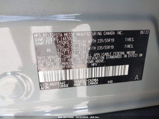 Toyota Rav4 Xle Premium 2023 2T3C1RFV8PW276031 Image 9