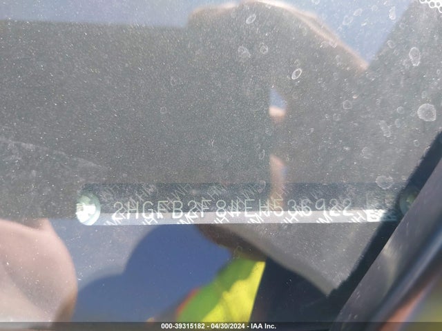 Honda CIVIC EX 2014 2HGFB2F84EH536922 Image 9