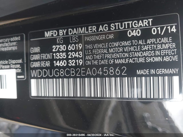 Mercedes-Benz S 550 2014 WDDUG8CB2EA045862 Image 9