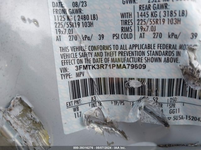 3FMTK3R71PMA79609 Ford Mustang Mach-e Premium