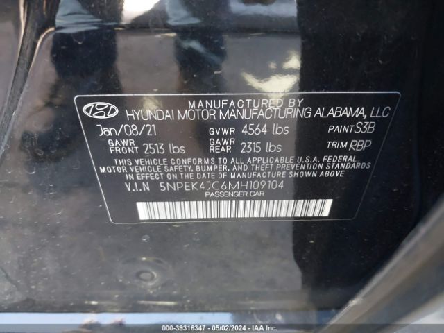 5NPEK4JC6MH109104 Hyundai Sonata N Line