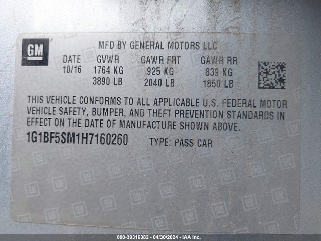 Chevrolet Cruze Premier Auto 2017 1G1BF5SM1H7160260 Image 9