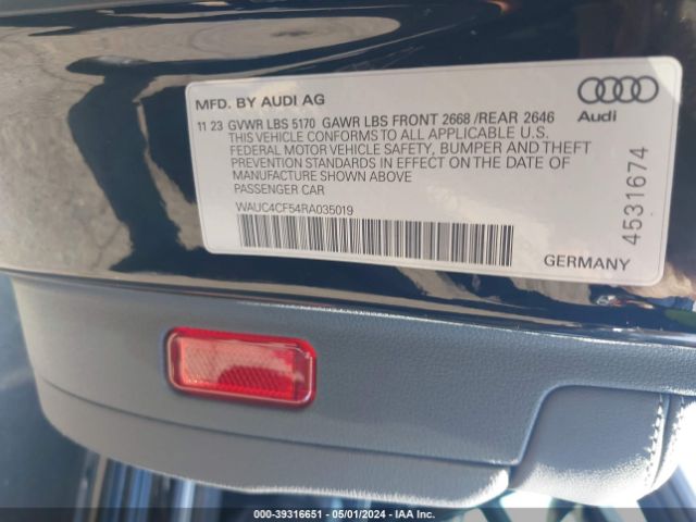 WAUC4CF54RA035019 Audi S5 Sportback Premium Plus Tfsi Quattro Tiptronic