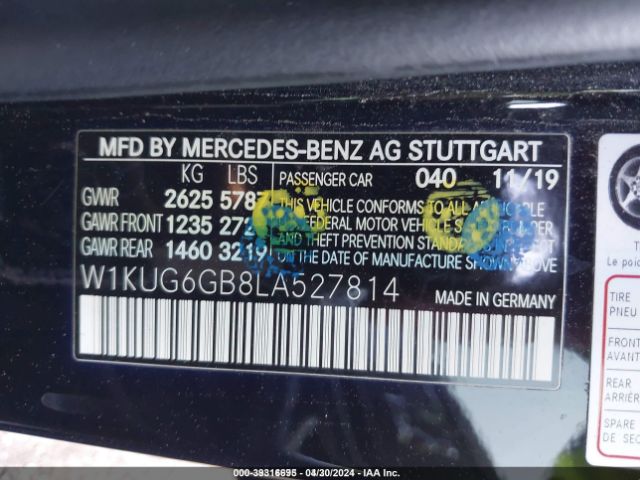 W1KUG6GB8LA527814 Mercedes-Benz S 450