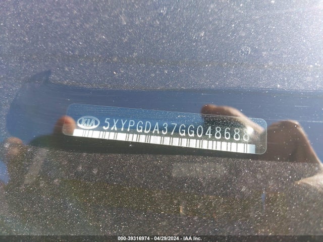 KIA Sorento 2.4l Lx 2016 5XYPGDA37GG048688 Image 9