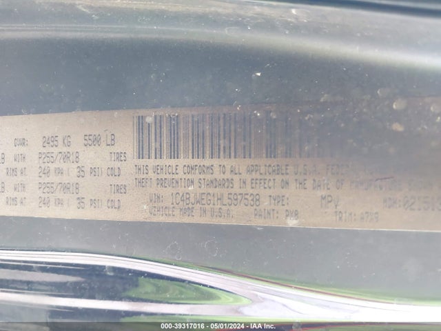 1C4BJWEG1HL597538 Jeep Wrangler Unlimited Sahara 4x4