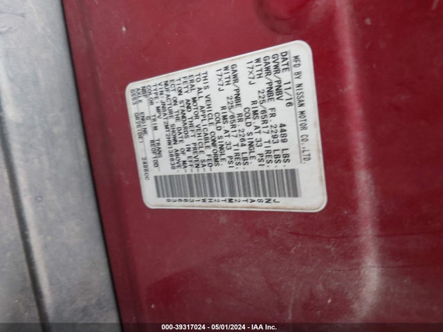 Nissan ROGUE SV 2017 JN8AT2MT2HW136638 Image 9