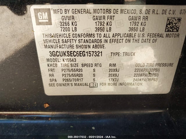 Chevrolet Silverado 1500 2lz 2014 3GCUKSEC6EG157321 Image 9