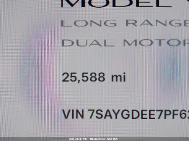 7SAYGDEE7PF623205 Tesla Model Y Awd/long Range Dual Motor All-wheel Drive