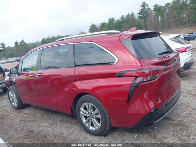 5TDESKFC6NS042772 Toyota Sienna Platinum