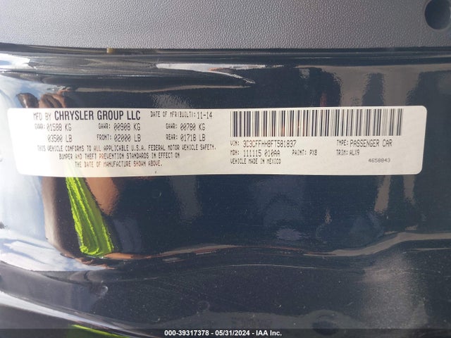 2015 FIAT 500 3C3CFFHH8FT581837 Photo 8