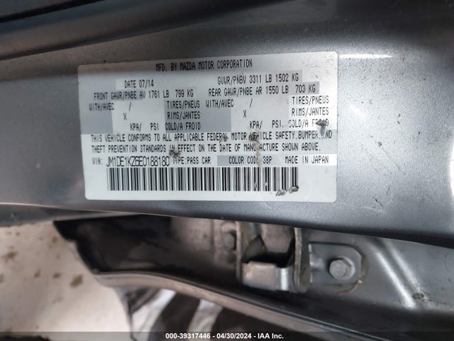 Mazda Mazda2 Sport 2014 JM1DE1KZ6E0188180 Image 9