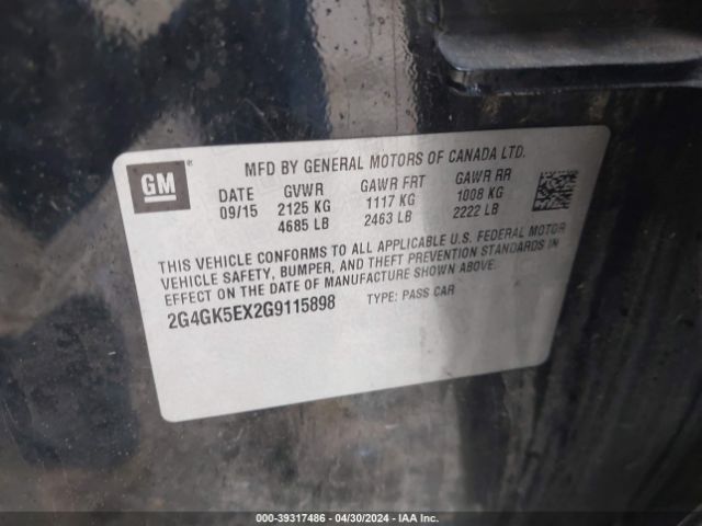 2G4GK5EX2G9115898 Buick Regal Turbo