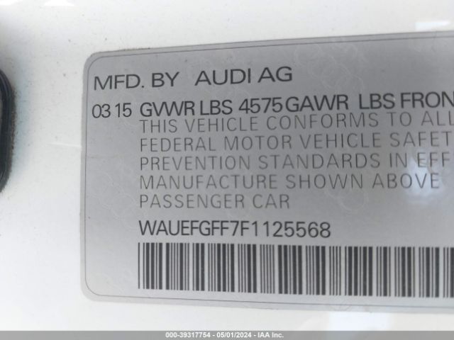 WAUEFGFF7F1125568 Audi A3 2.0t Premium