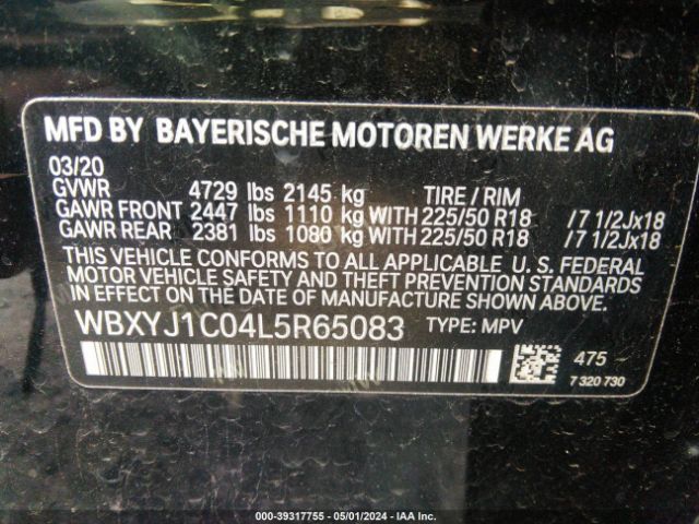 WBXYJ1C04L5R65083 BMW X2 Xdrive28i