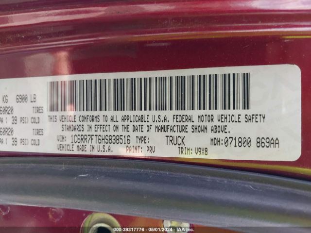 1C6RR7FT6HS838516 RAM 1500