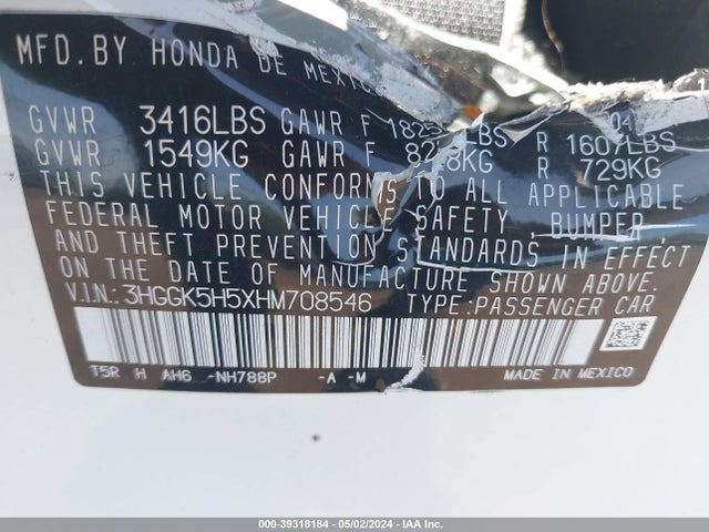 Honda FIT LX 2017 3HGGK5H5XHM708546 Image 9