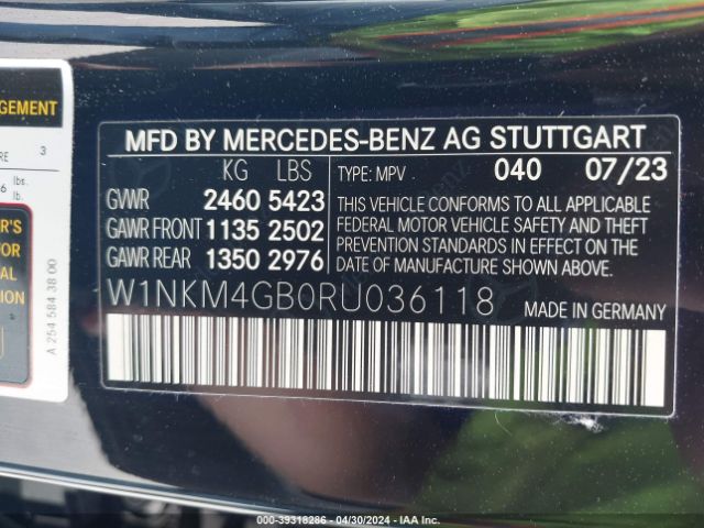 W1NKM4GB0RU036118 Mercedes-Benz Glc 300 Suv