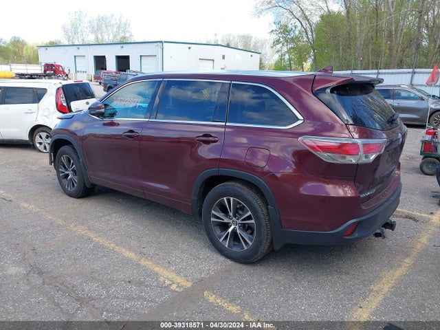 Toyota Highlander Xle V6 2016 5TDJKRFH5GS282675 Image 3