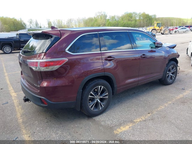 Toyota Highlander Xle V6 2016 5TDJKRFH5GS282675 Image 4