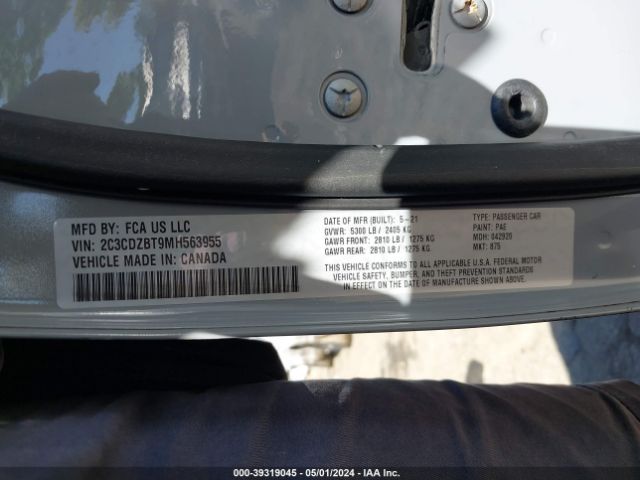 2C3CDZBT9MH563955 Dodge Challenger R/t