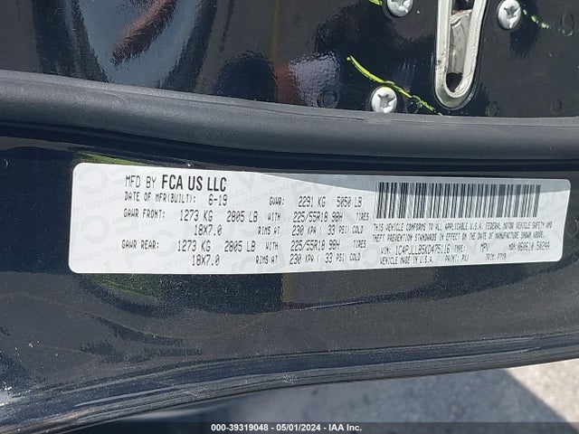 Jeep Cherokee Altitude Fwd 2019 1C4PJLLB5KD475116 Image 9