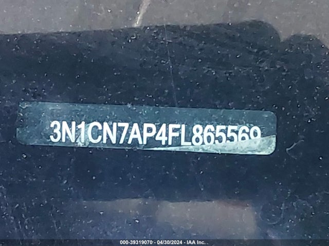 Nissan Versa 1.6 S+ 2015 3N1CN7AP4FL865569 Image 9