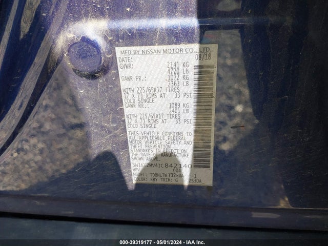 Nissan ROGUE SV 2018 5N1AT2MV4JC842140 Image 9