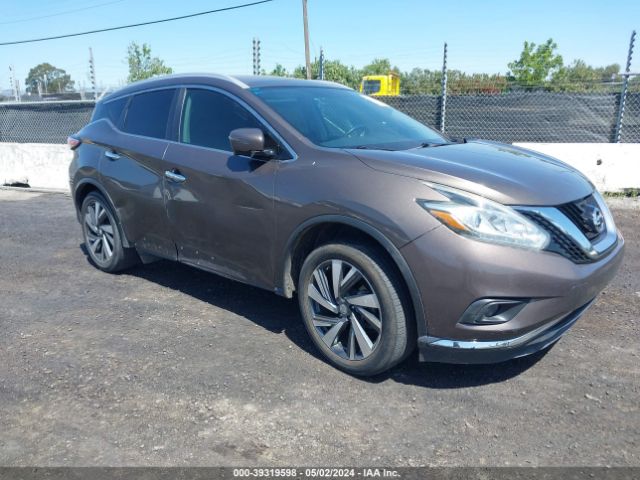 Продажа на аукционе авто 2016 Nissan Murano Platinum, vin: 5N1AZ2MG4GN104254, номер лота: 39319598