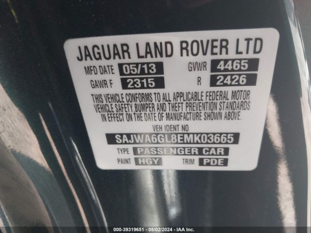 SAJWA6GL8EMK03665 Jaguar F-type V8 S