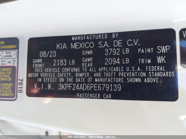 KIA Forte Lxs 2023 3KPF24AD6PE679139 Image 9