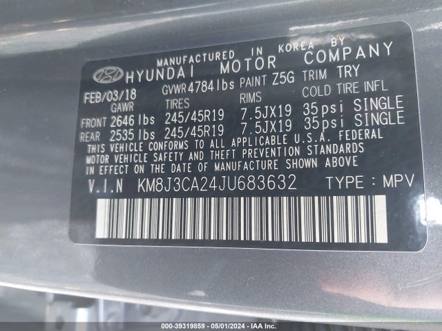 Hyundai Tucson Value 2018 KM8J3CA24JU683632 Image 9