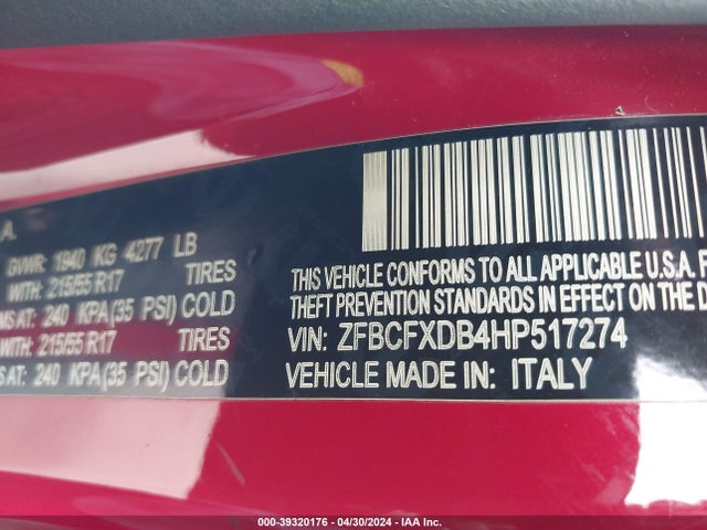 2017 FIAT 500X ZFBCFXDB4HP517274 Photo 8