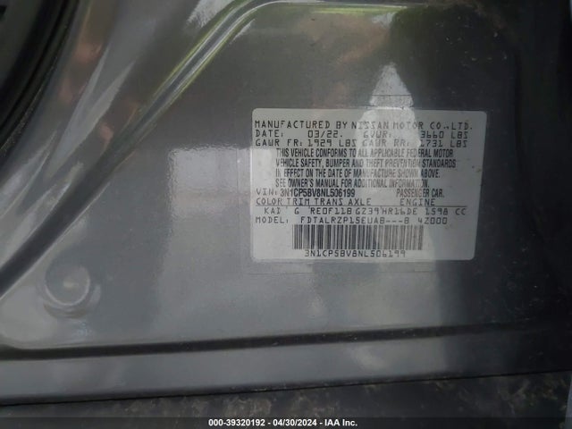 Nissan Kicks S Xtronic Cvt 2022 3N1CP5BV8NL506199 Image 9