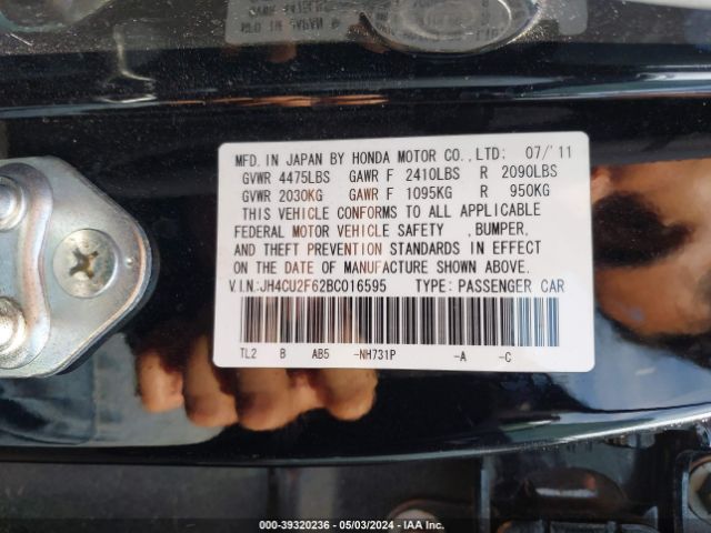 2011 ACURA TSX JH4CU2F62BC016595 Photo 8