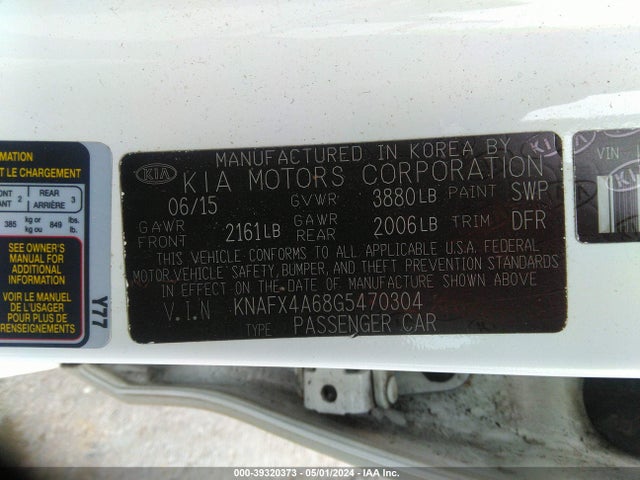 KIA FORTE LX 2016 KNAFX4A68G5470304 Image 9