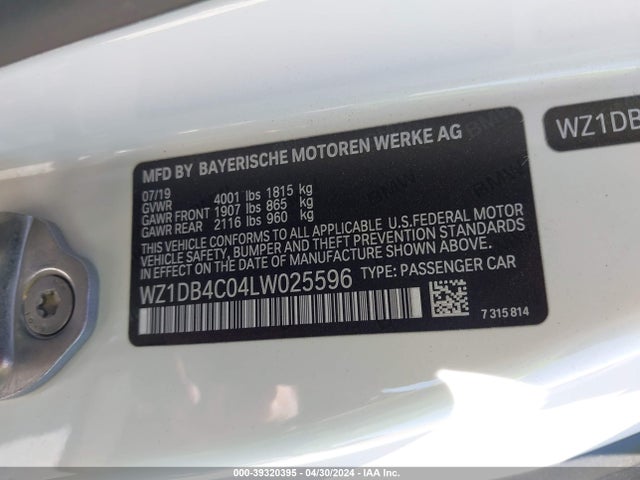 Toyota Gr Supra 3.0 Premium 2020 WZ1DB4C04LW025596 Image 9
