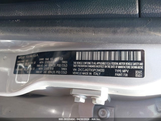Jeep Renegade Limited 2016 ZACCJADT0GPC84030 Image 9