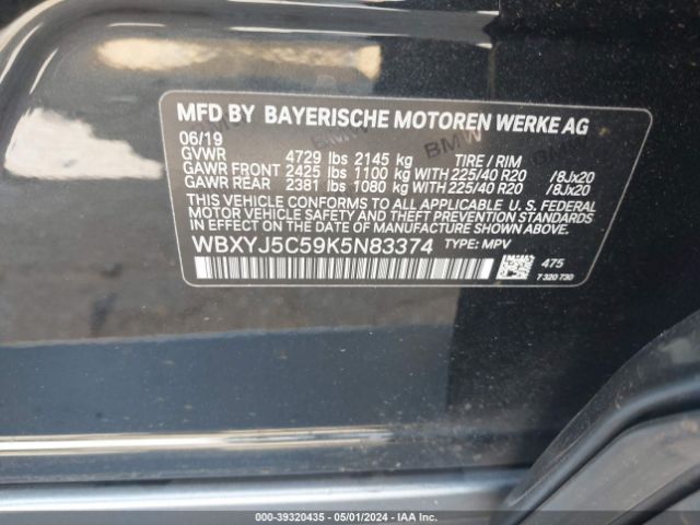 WBXYJ5C59K5N83374 BMW X2 Xdrive28i