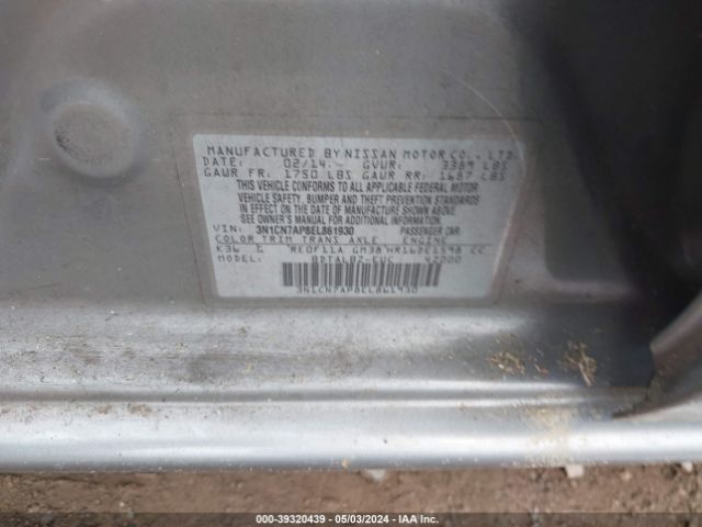 3N1CN7AP8EL861930 Nissan Versa 1.6 S/1.6 S+/1.6 Sl/1.6 Sv