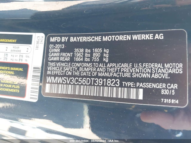 2013 MINI HARDTOP WMWSV3C56DT391823 Photo 8