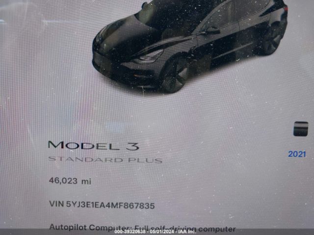 5YJ3E1EA4MF867835 Tesla Model 3 Standard Range Plus Rear-wheel Drive
