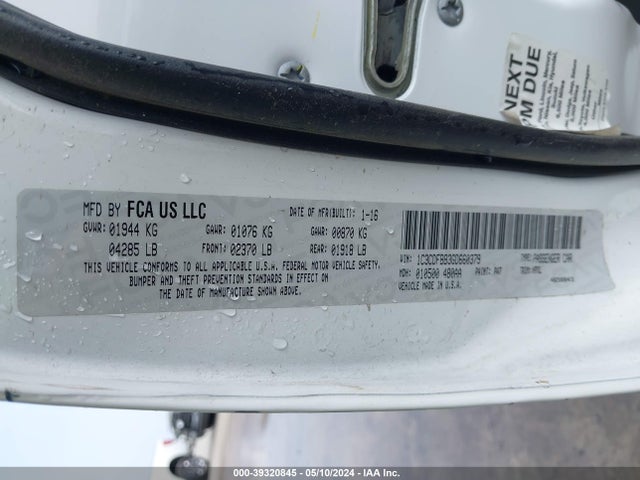 Dodge DART SXT 2016 1C3CDFBB3GD660379 Image 9