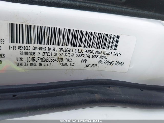 Jeep Grand Cherokee Laredo 2014 1C4RJFAGXEC554638 Image 9